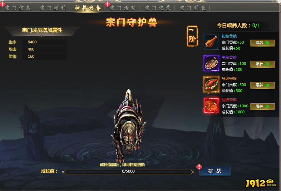  1912yx《倾国之怒》宗门系统介绍